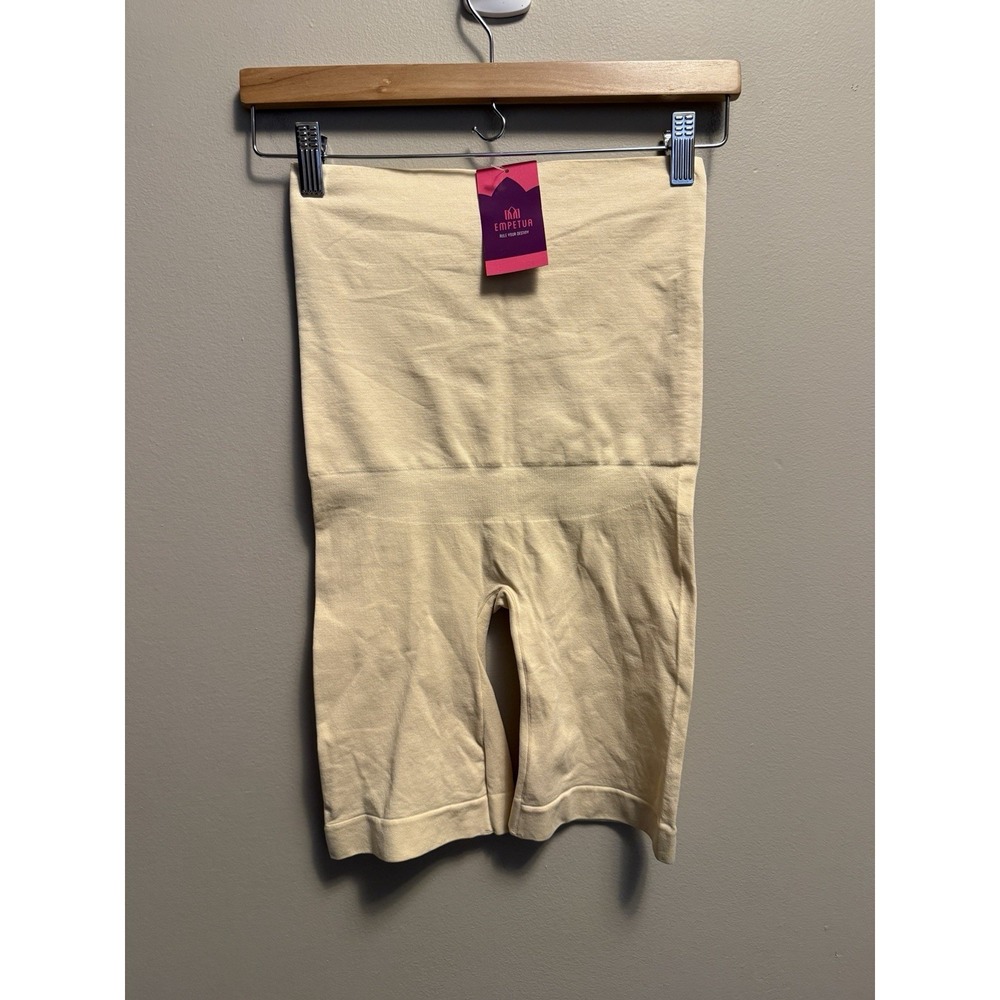 Shapermint Empetua All Day Every Day High Waisted Shaper Shorts Women Small Nude